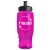 27 Oz Poly-Pure Transparent Sports Bottle - Transparent Fuchsia with black top